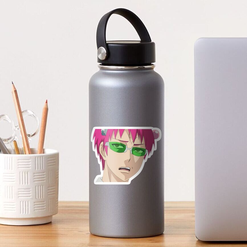 The Disastrous Life Of Saiki K Face Design Sticker For Sale By Rollermobster Redbubble