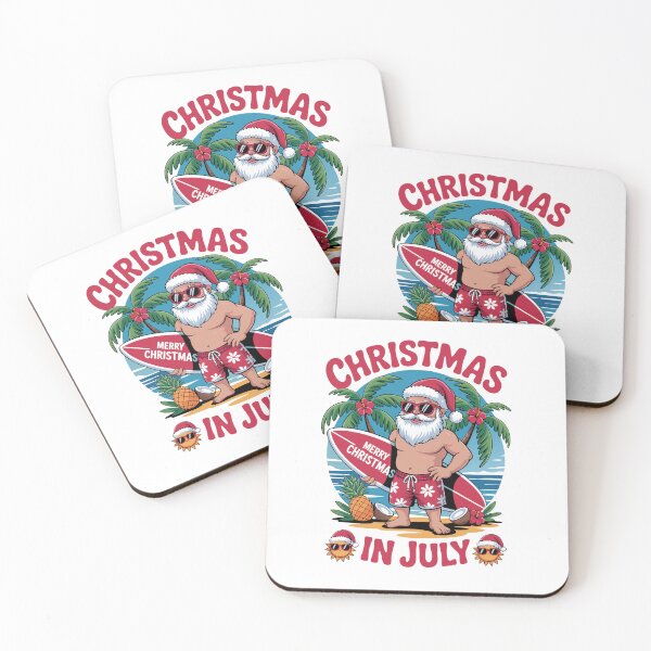 Item preview, Beach Santa Christmas in July – Sunny Holiday Vibes designed and sold by TRTrendyHouse.