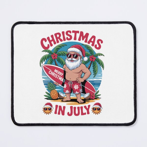 Item preview, Beach Santa Christmas in July – Sunny Holiday Vibes designed and sold by TRTrendyHouse.