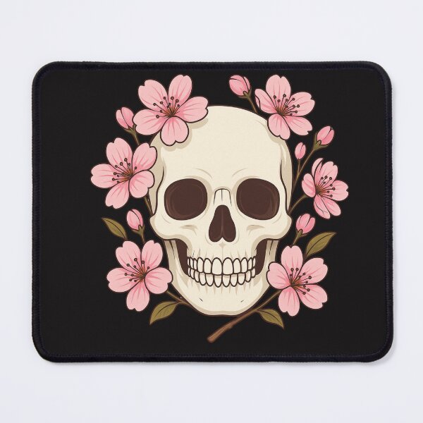 Item preview, Cherry Blossom Skull – Minimalist Floral Skull Art for Stickers & Apparel designed and sold by ColorSplash123.