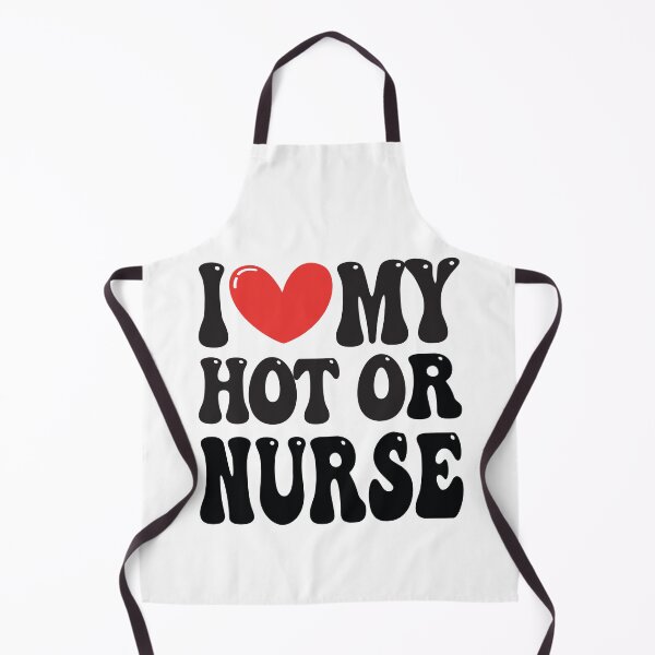 Artikelvorschau, Ich liebe meine heiße Frau oder Krankenschwester. Ich liebe meine Freundin, Herz zum Valentinstag, lustiges Retro-Geschenk entworfen und verkauft von CoolCreative.