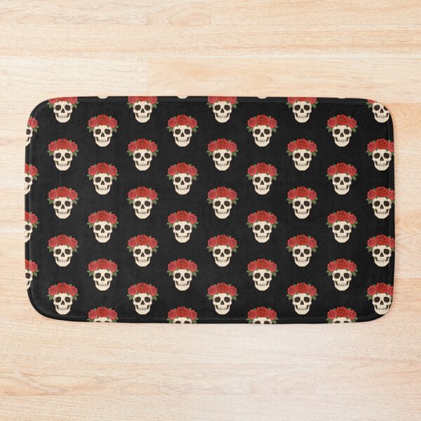 Item preview, Rose Crown Skull – Front View Floral Skull Design designed and sold by ColorSplash123.