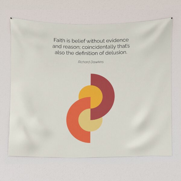Item preview, Richard Dawkins New Atheism Quote Geometric Art designed and sold by kakarikihill.