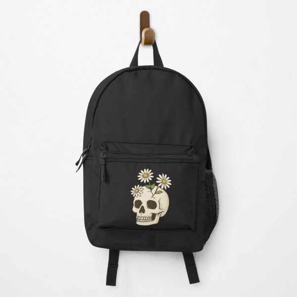 Item preview, Daisy Bloom Skull – Minimalist Floral Skull Art designed and sold by ColorSplash123.