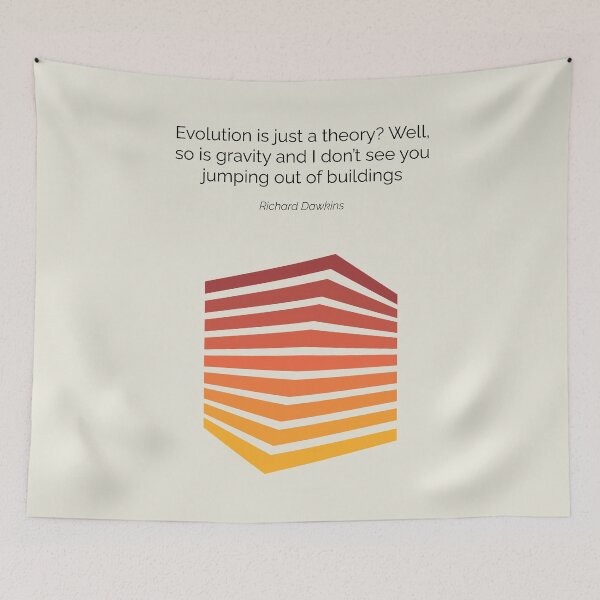 Item preview, New Atheism Richard Dawkins Quote Geometric Art designed and sold by kakarikihill.