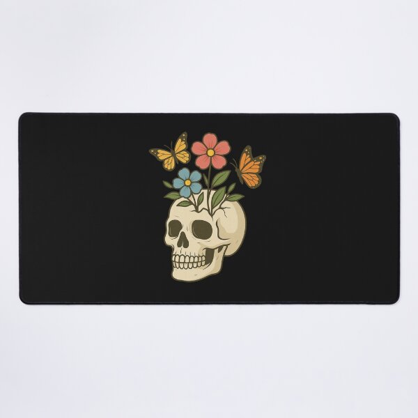 Item preview, Skull Butterfly Bloom – Floral & Butterfly Skull Art designed and sold by ColorSplash123.