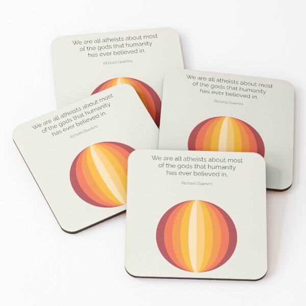 Item preview, Richard Dawkins We Are All Atheists Quote Geometric Art designed and sold by kakarikihill.