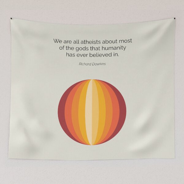 Item preview, Richard Dawkins We Are All Atheists Quote Geometric Art designed and sold by kakarikihill.