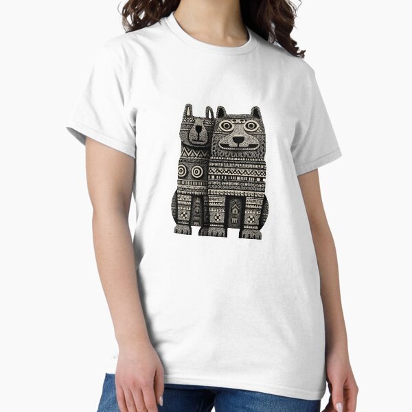 Item preview, Twin Spirit Guardians – Totem Wolves of Protection designed and sold by BasajaunStudio.