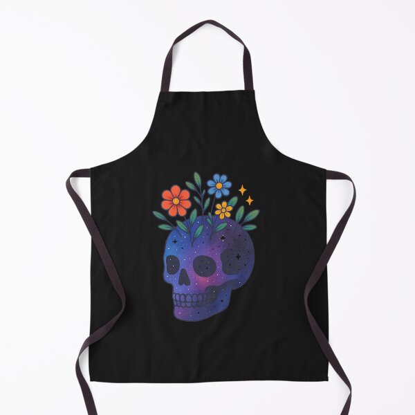 Item preview, Cosmic Floral Skull – Galaxy-Inspired Skull with Stars & Flowers designed and sold by ColorSplash123.