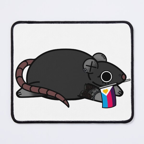 Item preview, Emo/punk Pride rat, polyamorous Pride flag  designed and sold by LCDemon.
