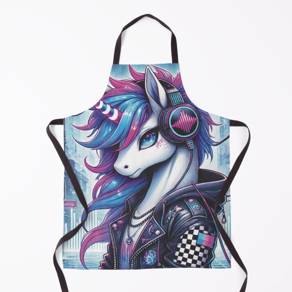 Item preview, Cyberpunk Unicorn – Neon Rebel in a Glitchwave City designed and sold by Asbiell.