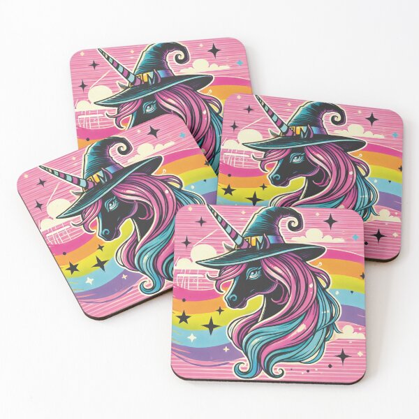 Item preview, Witchy Unicorn Pop Art – Rainbow Gothic Magic T-Shirt Design designed and sold by Asbiell.