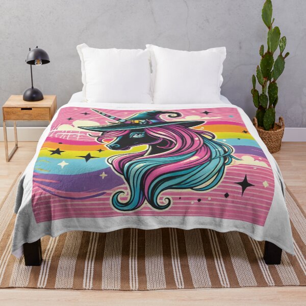 Item preview, Witchy Unicorn Pop Art – Rainbow Gothic Magic T-Shirt Design designed and sold by Asbiell.