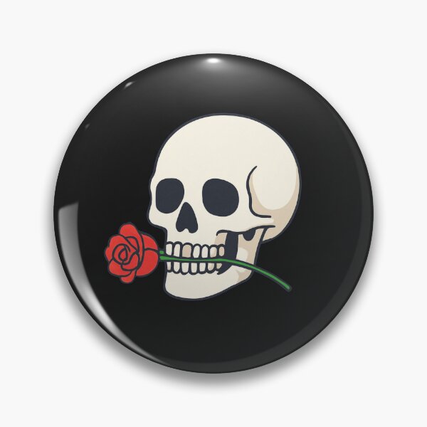 Item preview, Skull and Single Rose – Minimalist Romantic Skull Art for Stickers & Apparel designed and sold by ColorSplash123.
