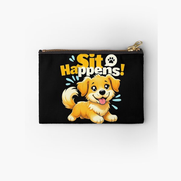 Item preview, Funny Cute Dog "Sit Happens!" designed and sold by vivid-vibes-art.