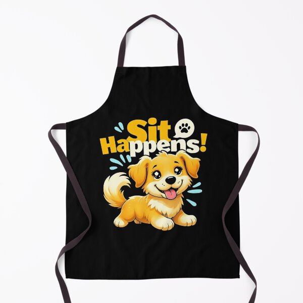 Item preview, Funny Cute Dog "Sit Happens!" designed and sold by vivid-vibes-art.