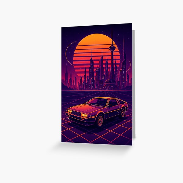 Item preview,  Neon Sunset DeLorean Drive designed and sold by DreamCourse.