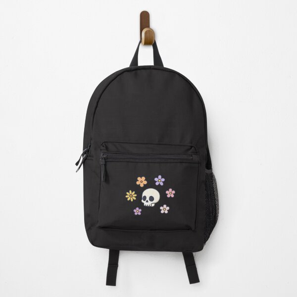 Item preview, Tiny Skull with Floating Florals – Minimalist Floral Skull Design designed and sold by ColorSplash123.