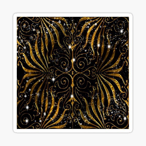 Item preview, Black and Gold Victorian Sparkle designed and sold by bloomingvine.