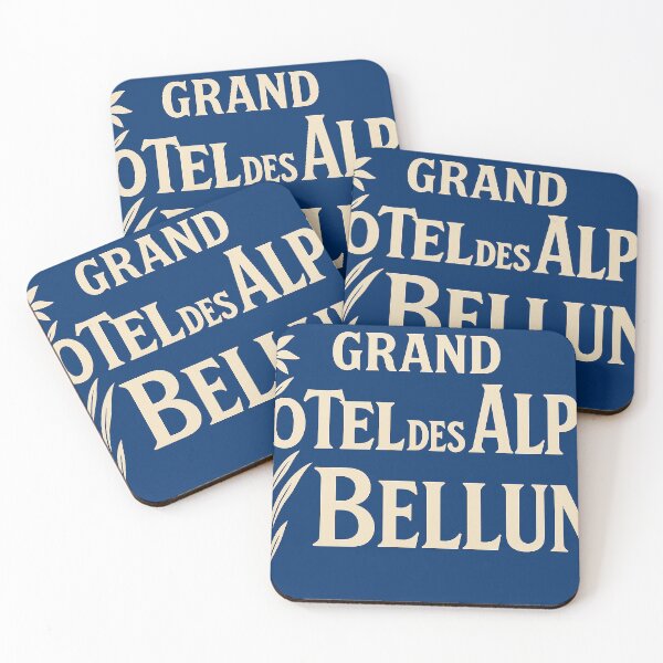 Item preview, Vintage Grand Hôtel des Alpes Belluno Travel Poster designed and sold by weirdfishes123.