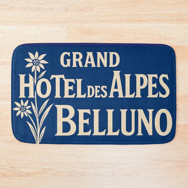 Item preview, Vintage Grand Hôtel des Alpes Belluno Travel Poster designed and sold by weirdfishes123.