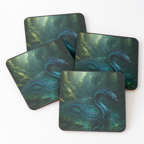 Item preview, “Aqua Naga: The Glimmering Guardian of the Stream” designed and sold by SommanasShop.