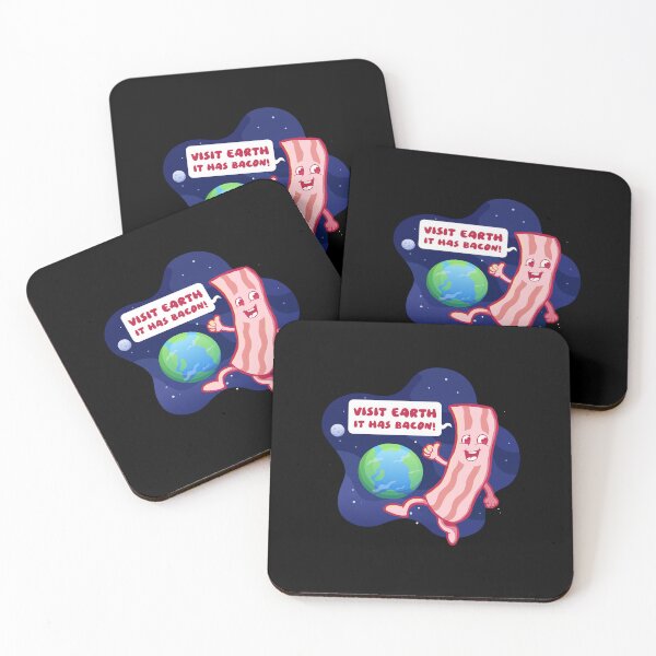 Item preview, Visit Earth, it has bacon funny bacon joke design designed and sold by messy-nessie.