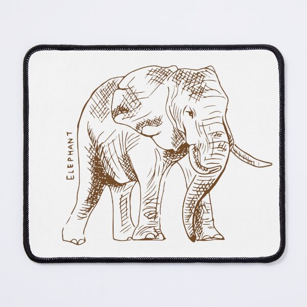 Item preview, Hand-Drawn Vintage Ink Animal Illustration – Elephant Sketch designed and sold by ambisketch.