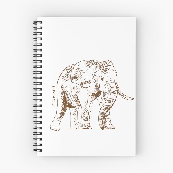 Item preview, Hand-Drawn Vintage Ink Animal Illustration – Elephant Sketch designed and sold by ambisketch.