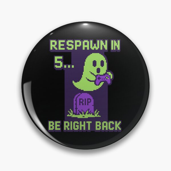 Item preview, Respawn in 5... Be Right Back – Funny Gamer AFK Pixel Art Ghost Design designed and sold by DJCApparel.