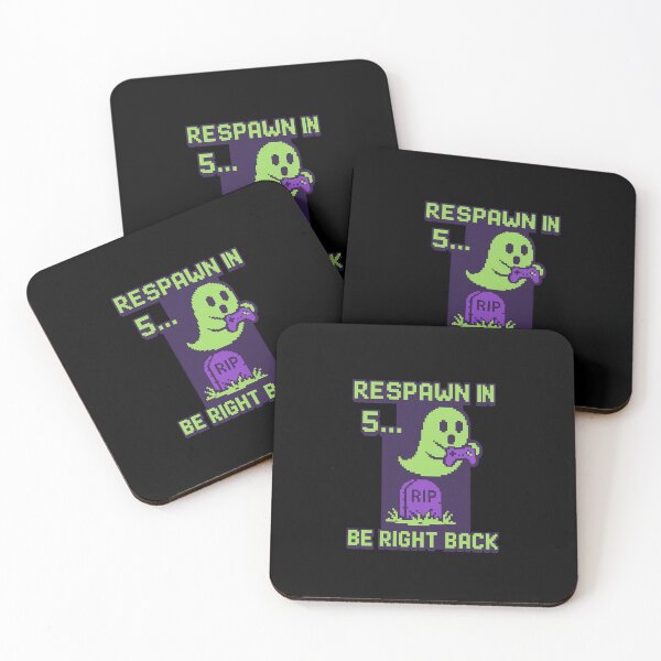 Item preview, Respawn in 5... Be Right Back – Funny Gamer AFK Pixel Art Ghost Design designed and sold by DJCApparel.