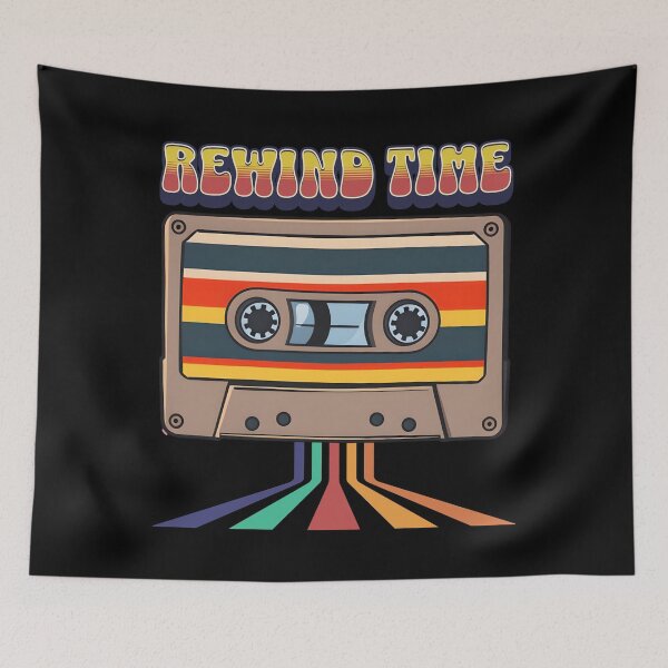 Item preview, Rewind Time – Cinta de casete retro designed and sold by Tony Mac Designs.
