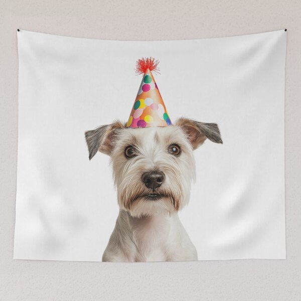 Item preview, Cute Sealyham Terrier dog with Party Hat Birthday Celebration designed and sold by LazyOwlStore.