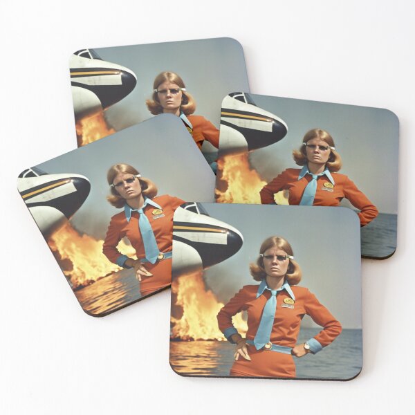 Item preview, Flight attendant 1970s Retro Aesthetic 10 designed and sold by NickWhittleArt.