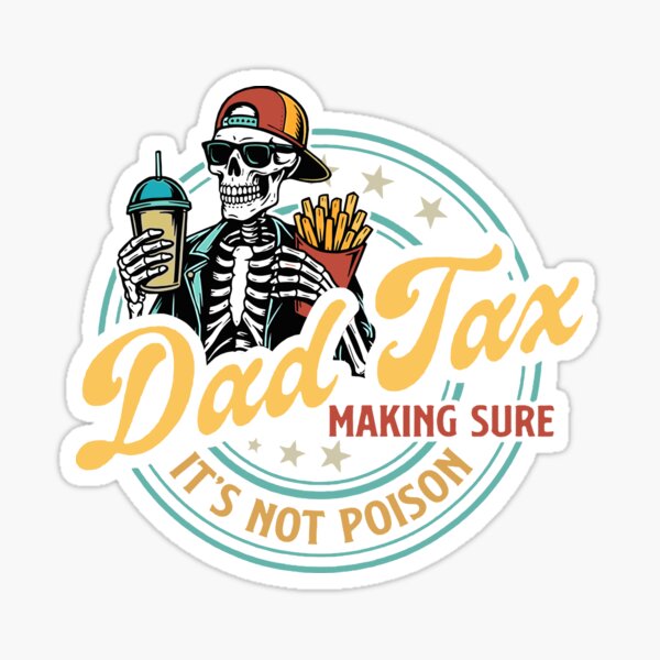 Vista previa del artículo con la obra «Papá Impuesto Asegurándose de que No sea Veneno Comida Divertida Papá», diseñado y vendido por motivato.