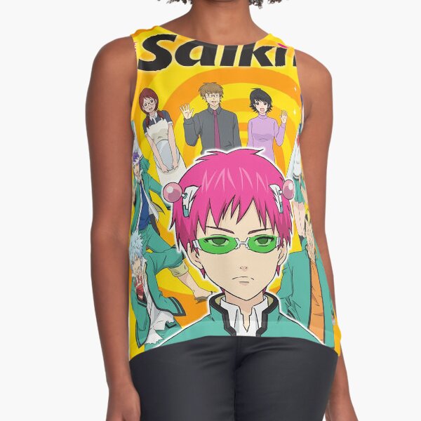 The Disastrous Life Of Saiki K Poster Designs Sleeveless Top By Rollermobster Redbubble 6765