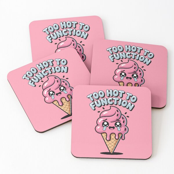 Item preview, Too Hot to Function – Cute Melting Ice Cream Cartoon by LaLi Designs designed and sold by LaLi-Designs.
