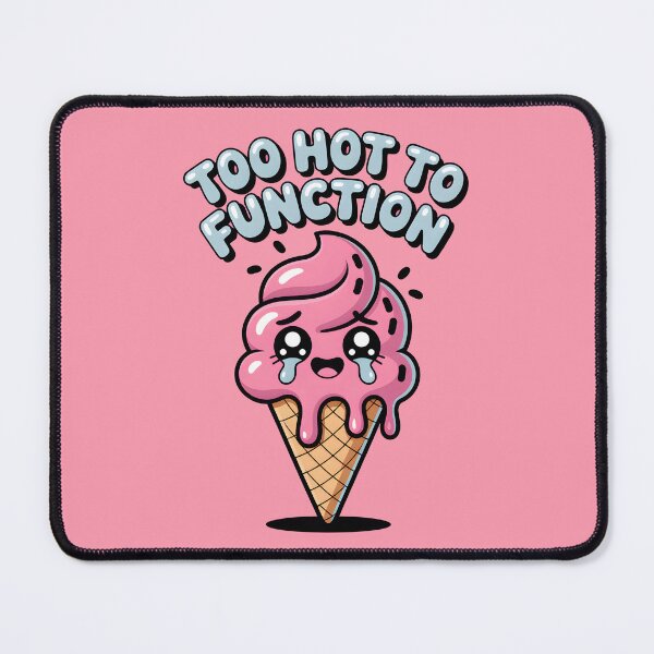 Item preview, Too Hot to Function – Cute Melting Ice Cream Cartoon by LaLi Designs designed and sold by LaLi-Designs.