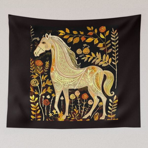 Item preview, Horse in the Garden designed and sold by ViaARTfactory.