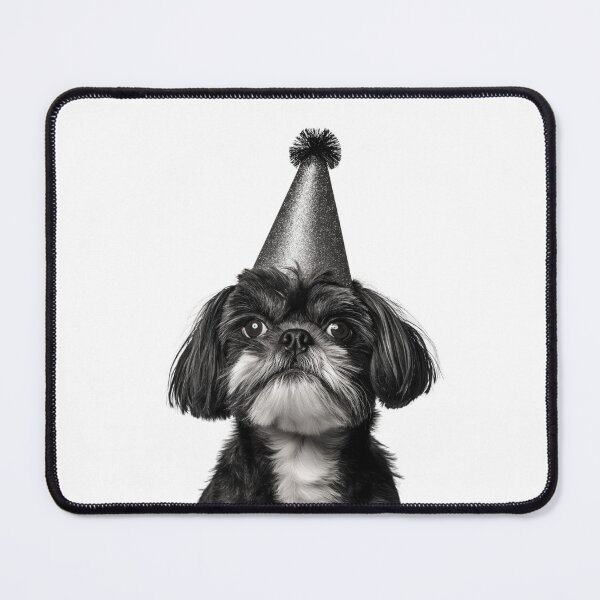 Item preview, Cute Shih Tzu dog with Party Hat Birthday Celebration designed and sold by LazyOwlStore.