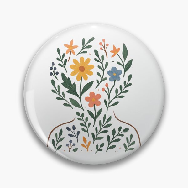 Item preview, Wildflower Soul – Floral Human Silhouette | Boho Calm & Spiritual Aesthetic designed and sold by ColorSplash123.