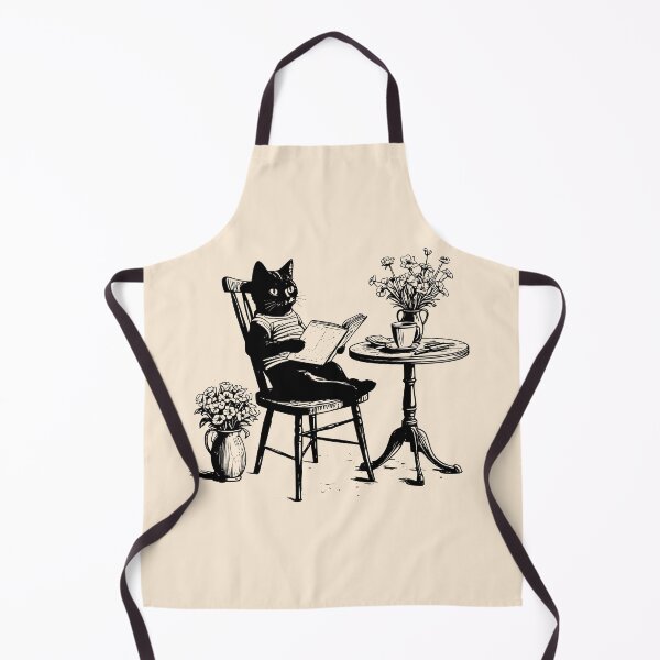 Item preview, Cat Café Reader – Cozy Vintage Feline Book Lover Design designed and sold by Broken Minimalister.