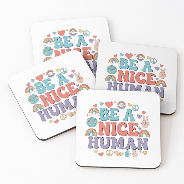 Item preview, Be a Nice Human – Colorful Positive Kindness Quote Design designed and sold by gtrock.