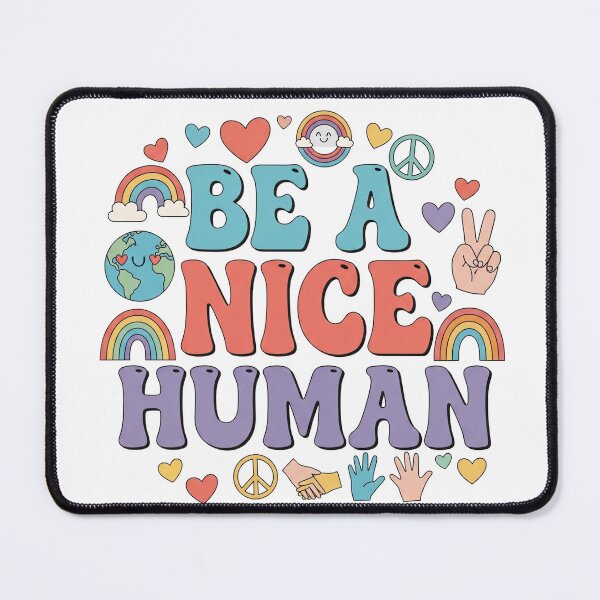 Item preview, Be a Nice Human – Colorful Positive Kindness Quote Design designed and sold by gtrock.