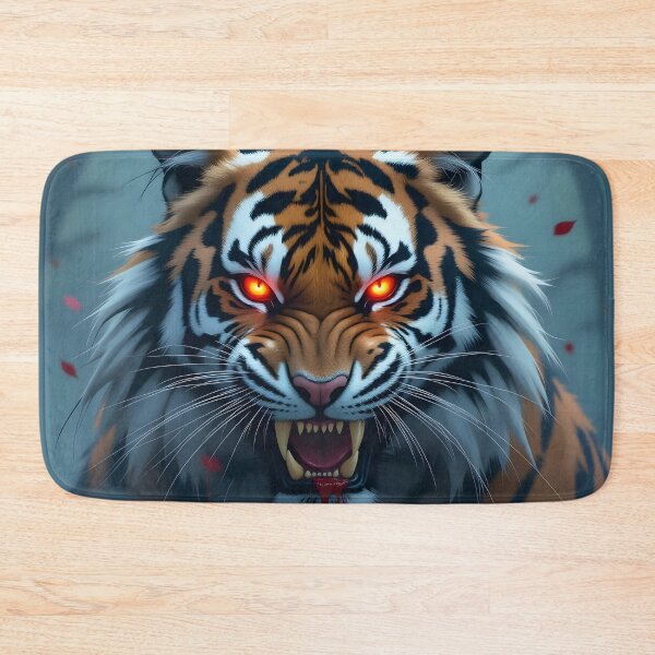Item preview, Tiger face, with red eyes, powerful fangs designed and sold by Marcu Ioachim.