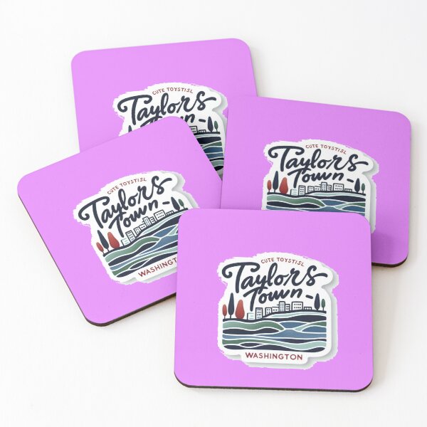 Item preview, Taylors Town Washington Minimalist Watercolor Cityscape Sticker, designed and sold by PaintMeWorld.