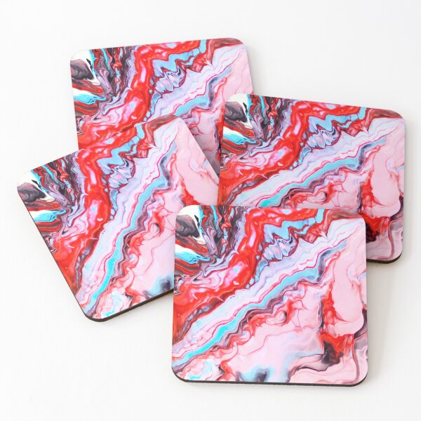 Item preview, pink and red abstraction designed and sold by 108 Creative.