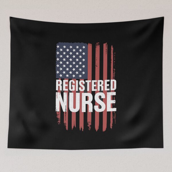 Item preview, Registered Nurse Proud American Flag USA designed and sold by splindoershop.