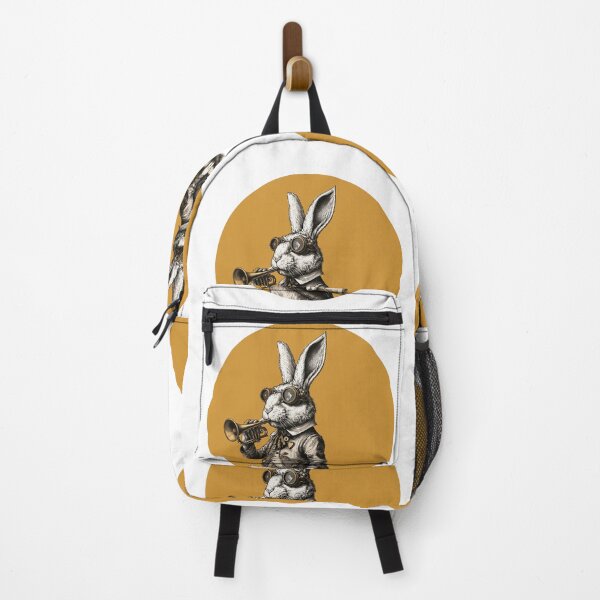 Item preview, Cyberpunk White Rabbit Futuristic Herald with Neon Tech and Cityscape designed and sold by Prithbyshop.